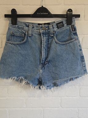 Versace Jeans Couture Distressed Denim Shorts
